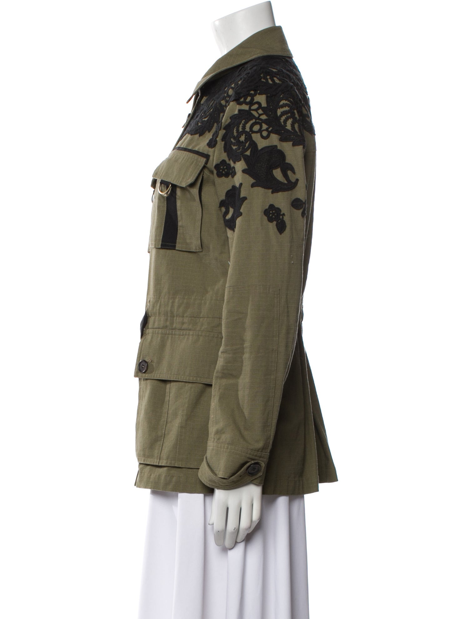 Veronica Beard Floral Print Utility Jacket