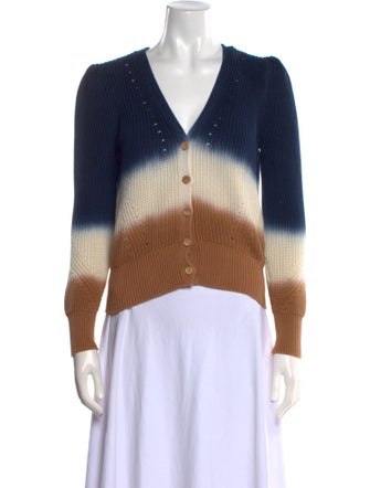 Veronica Beard Striped V-Neck Sweater