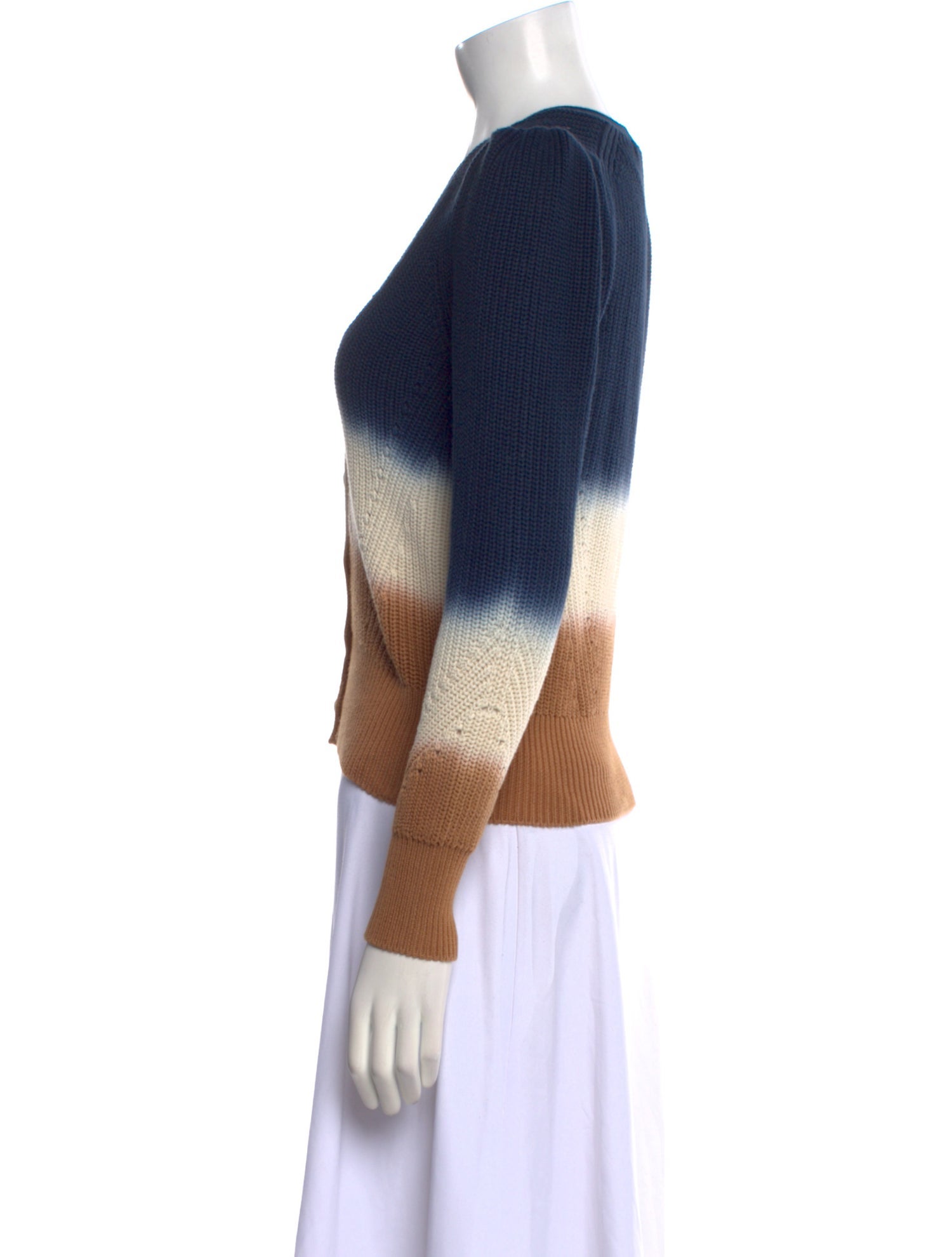 Veronica Beard Striped V-Neck Sweater