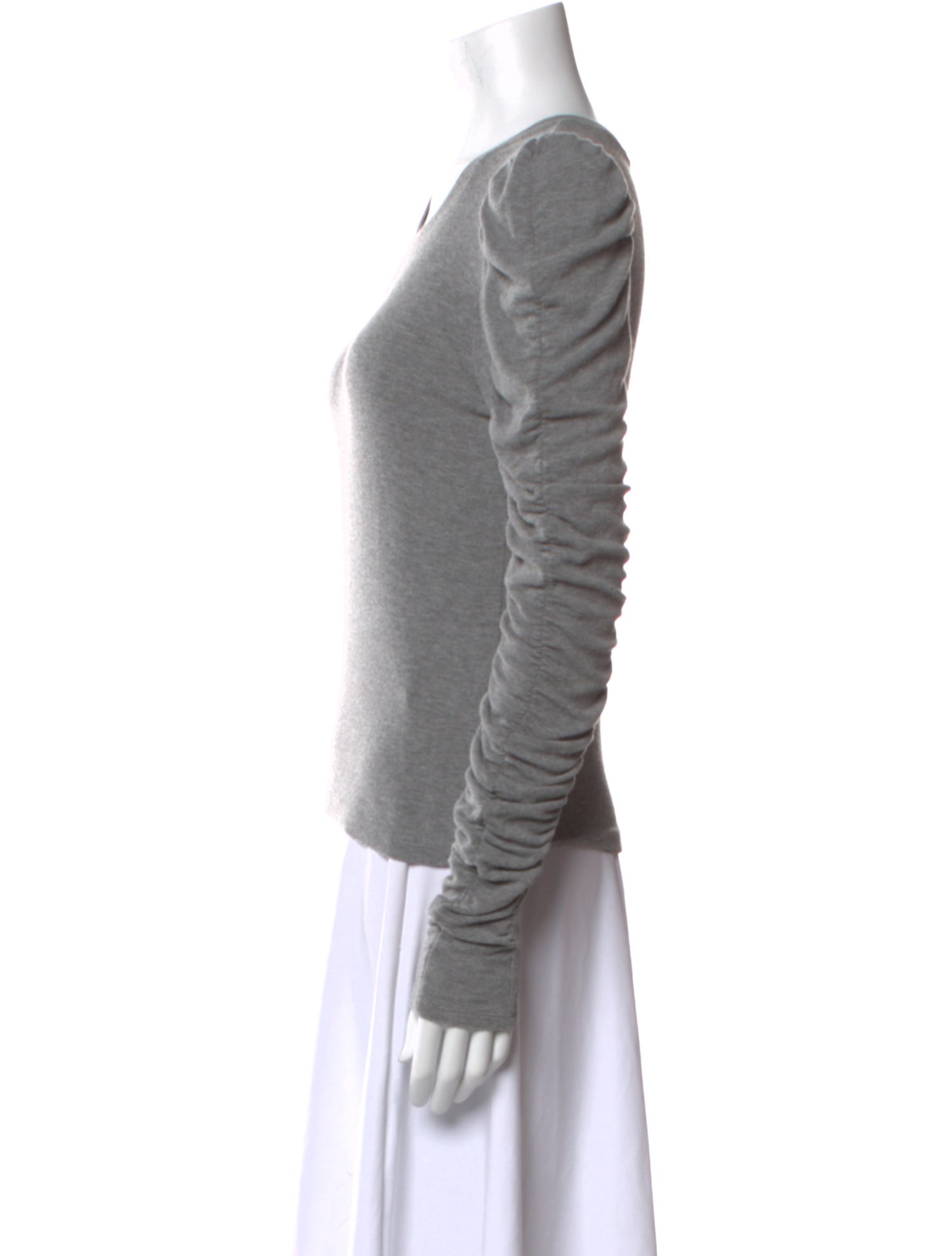 Veronica Beard Scoop Neck Long Sleeve Sweatshirt