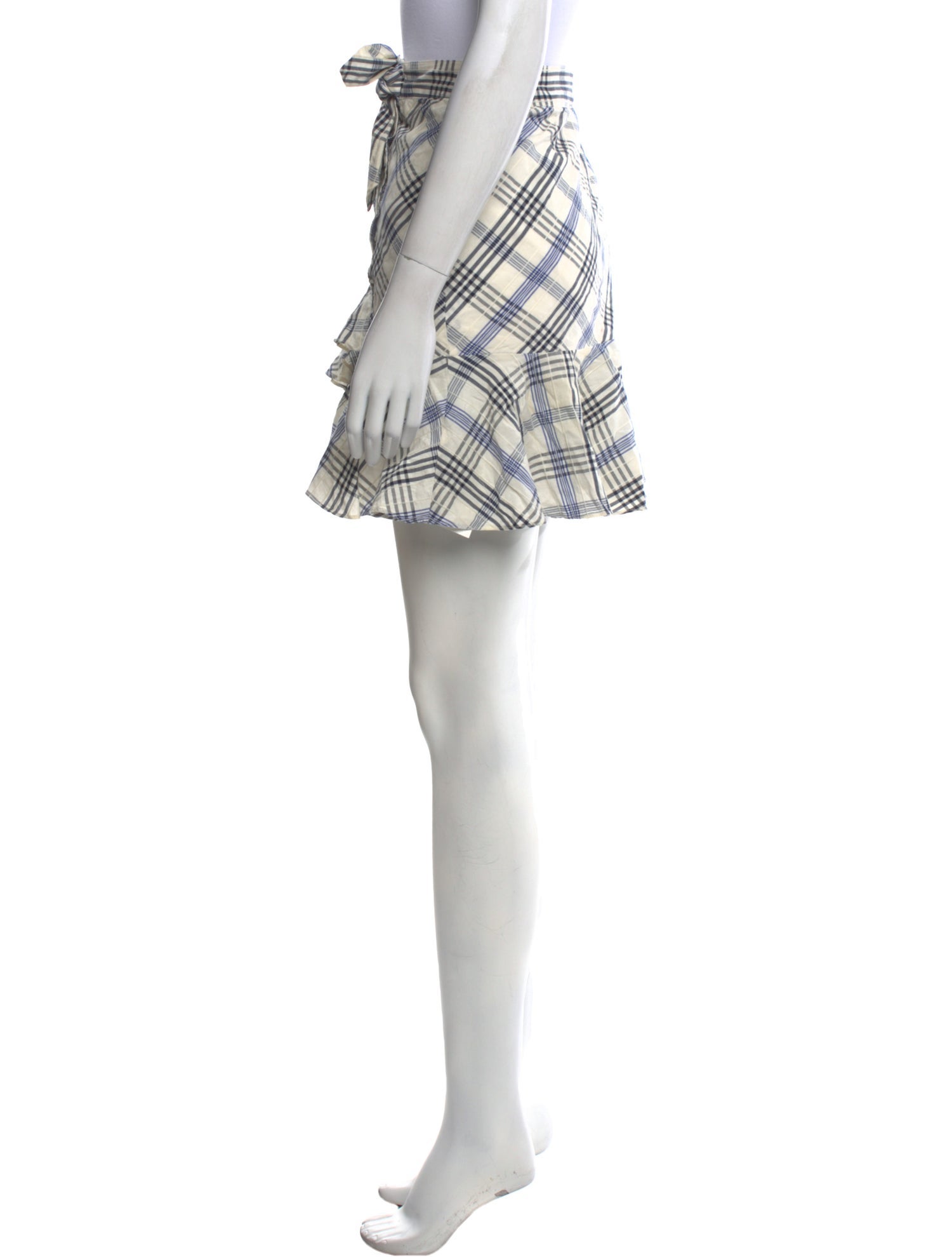 Veronica Beard Plaid Print Mini Skirt
