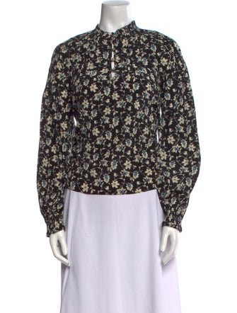 Veronica Beard Silk Floral Print Blouse