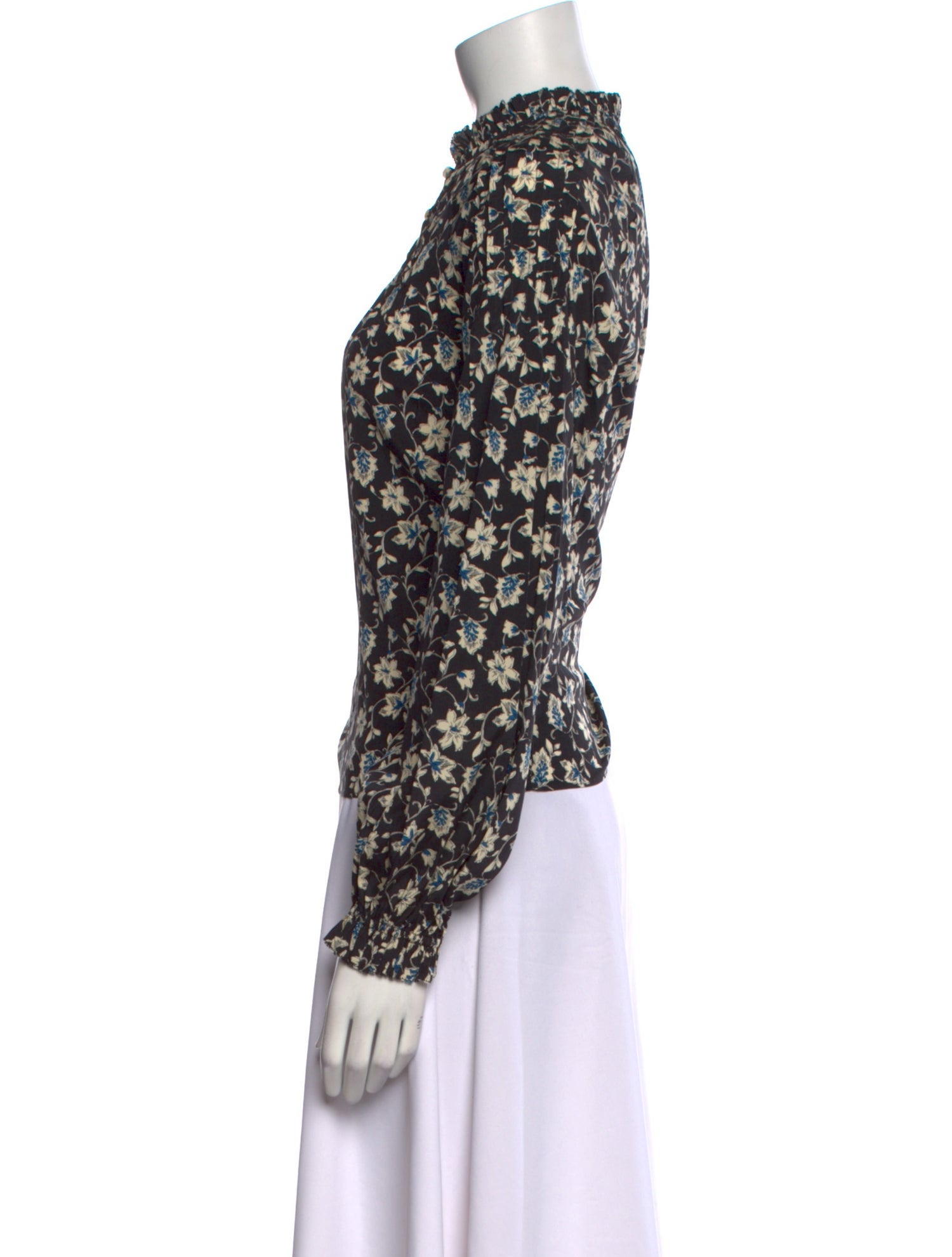 Veronica Beard Silk Floral Print Blouse