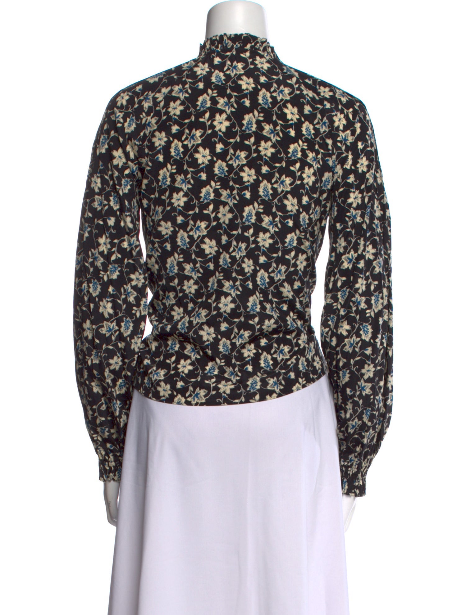 Veronica Beard Silk Floral Print Blouse