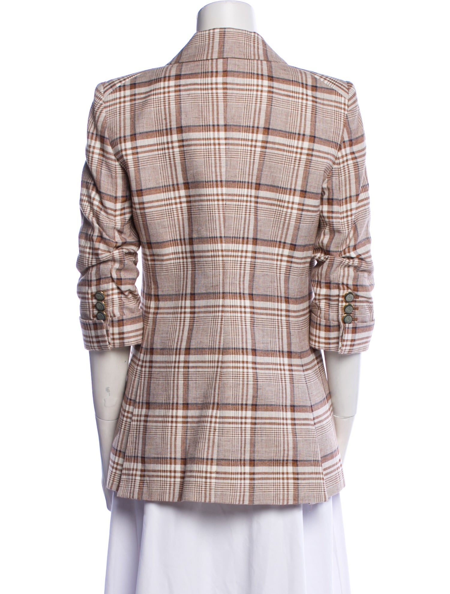 Veronica Beard Plaid Print Blazer