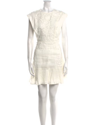 Veronica Beard Crew Neck Mini Dress