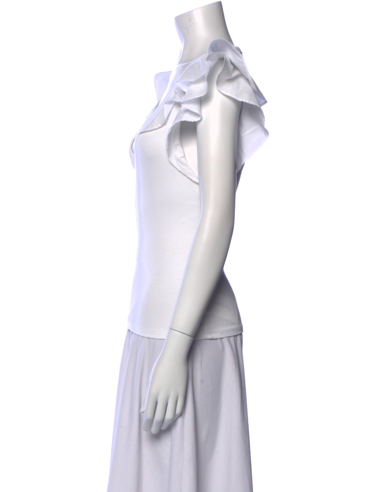 Veronica Beard V-Neck Short Sleeve Top