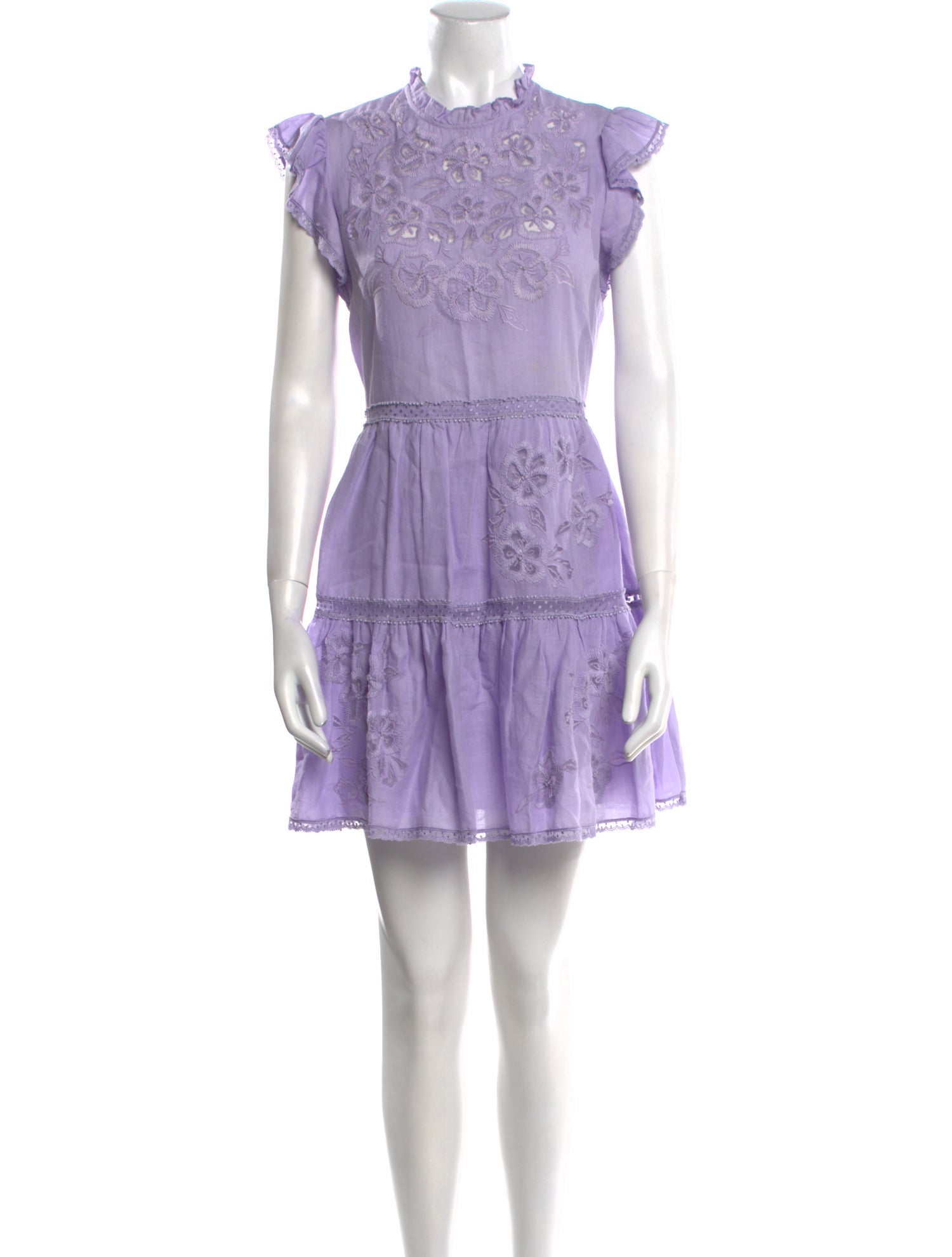 Veronica Beard Lace Pattern Mini Dress