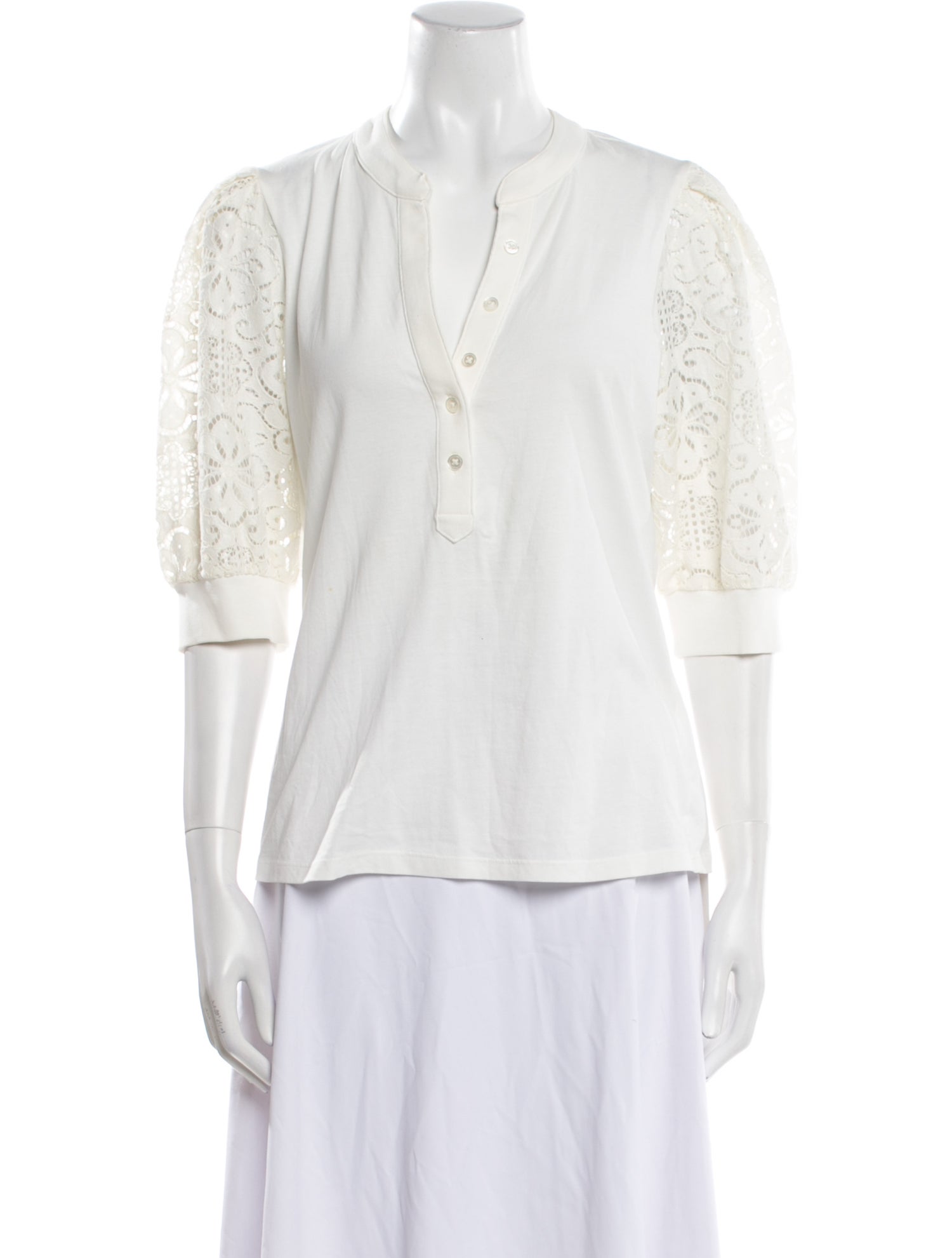 Veronica Beard V-Neck Three-Quarter Sleeve Tunic