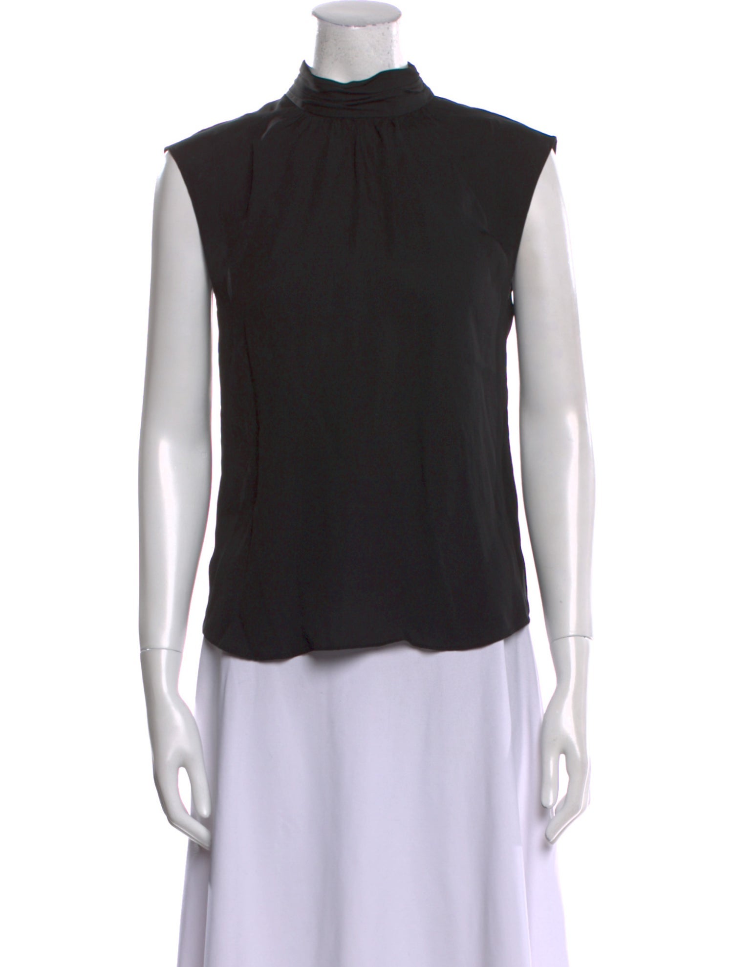 Veronica Beard Silk Mock Neck Top