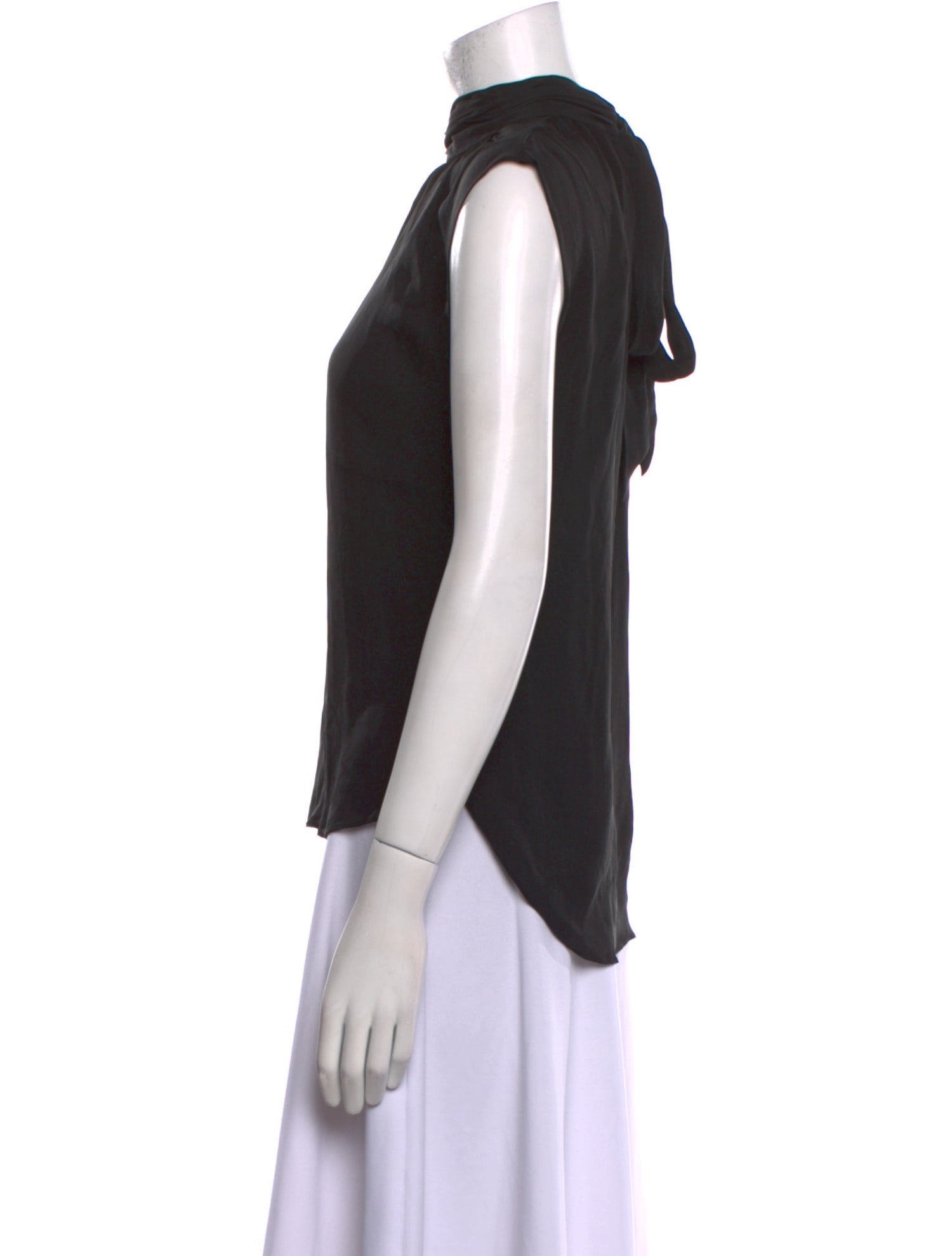 Veronica Beard Silk Mock Neck Top