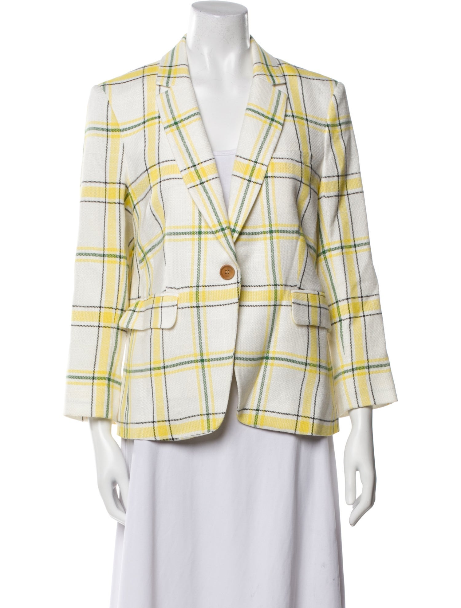 Veronica Beard Plaid Print Blazer