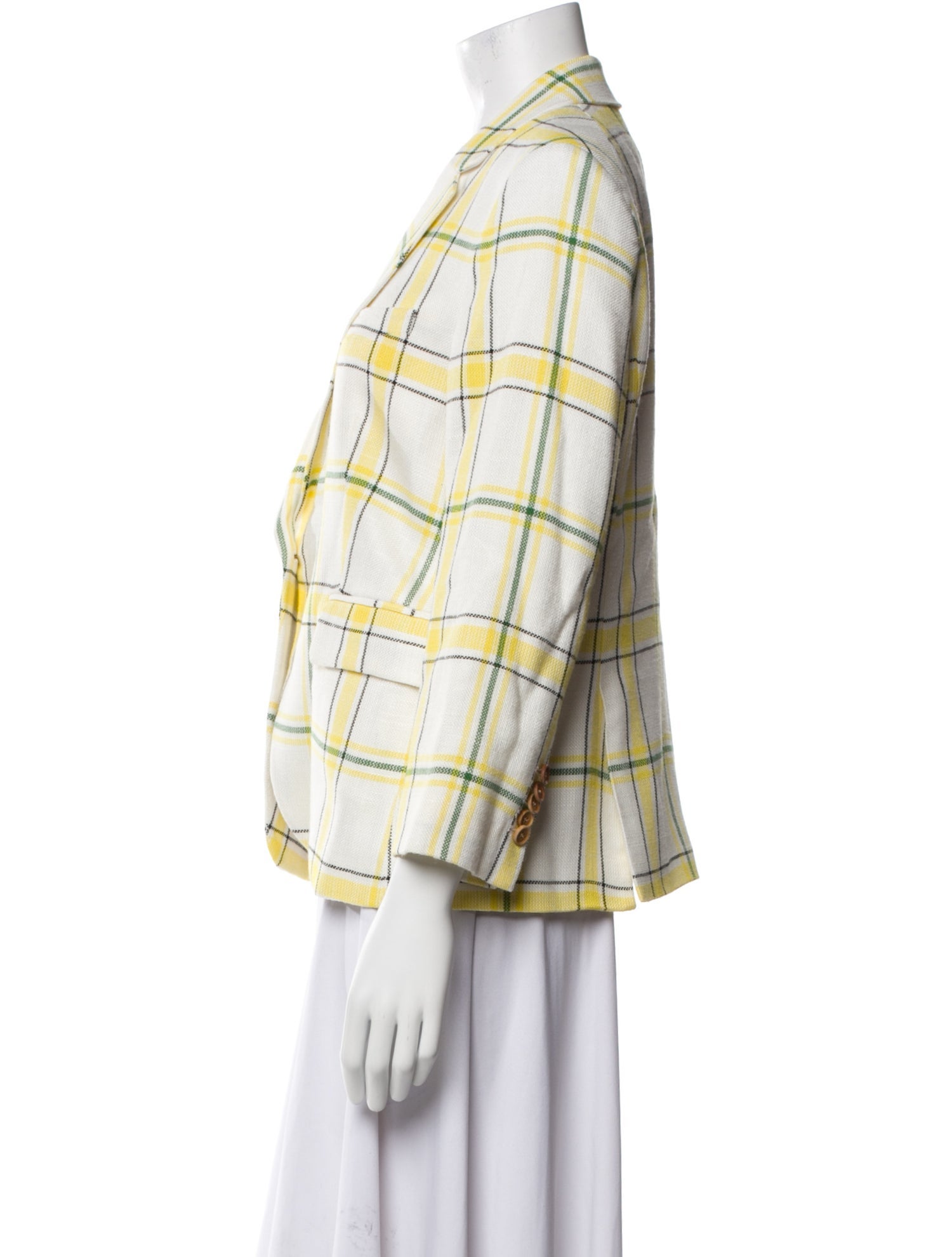 Veronica Beard Plaid Print Blazer