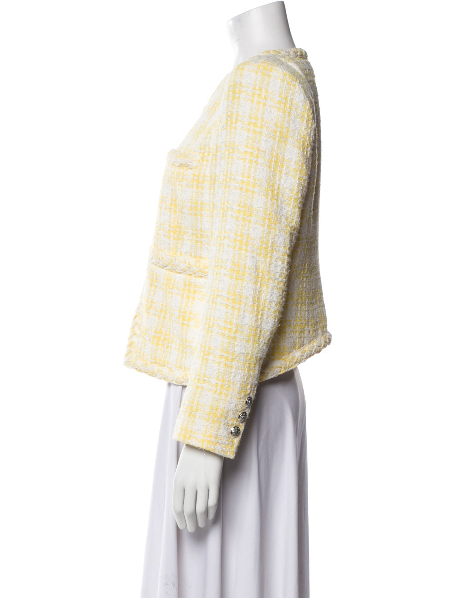 Veronica Beard Tweed Pattern Evening Jacket