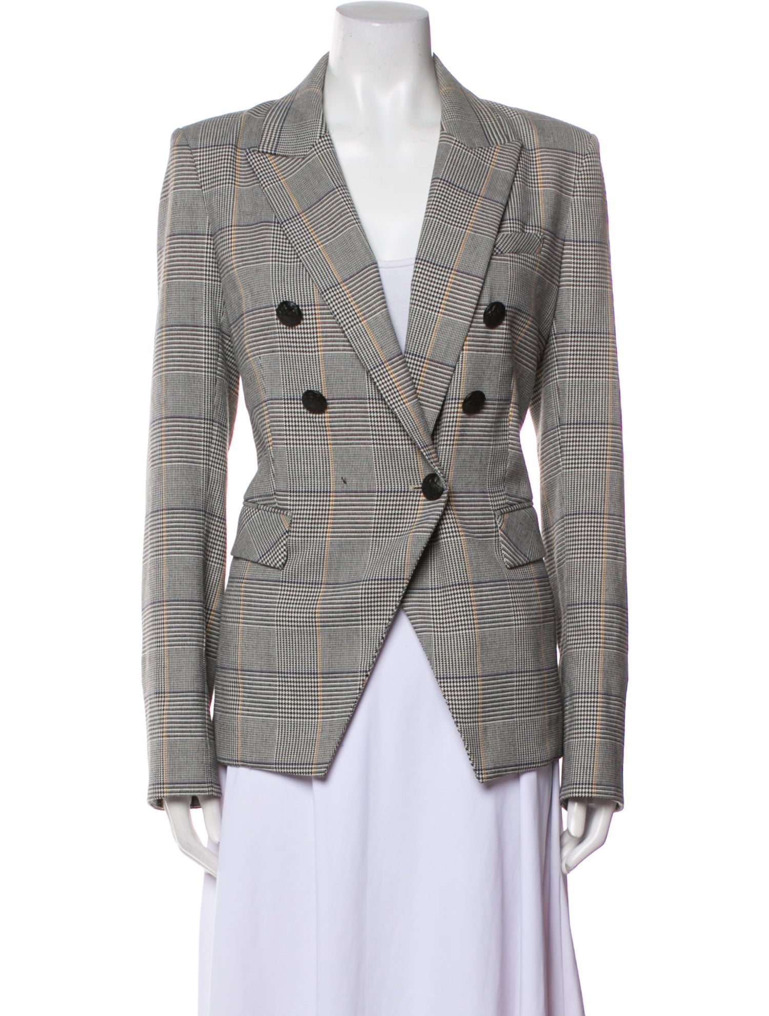 Veronica Beard Plaid Print Blazer