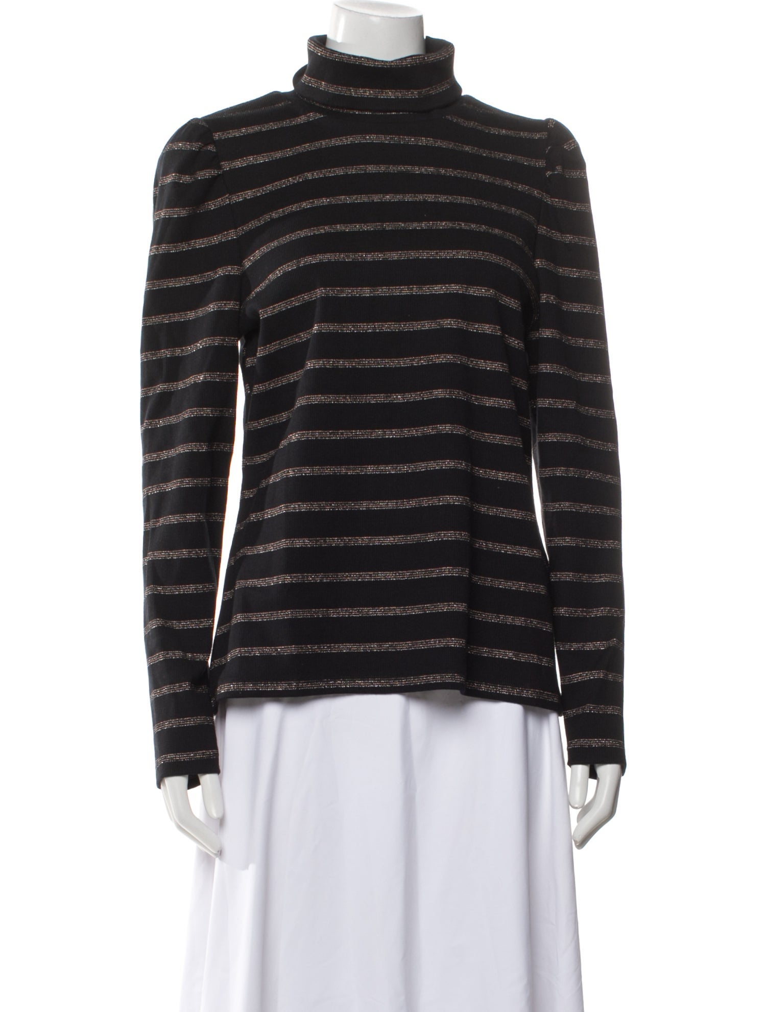 Veronica Beard Striped Turtleneck Sweatshirt w/ Tags