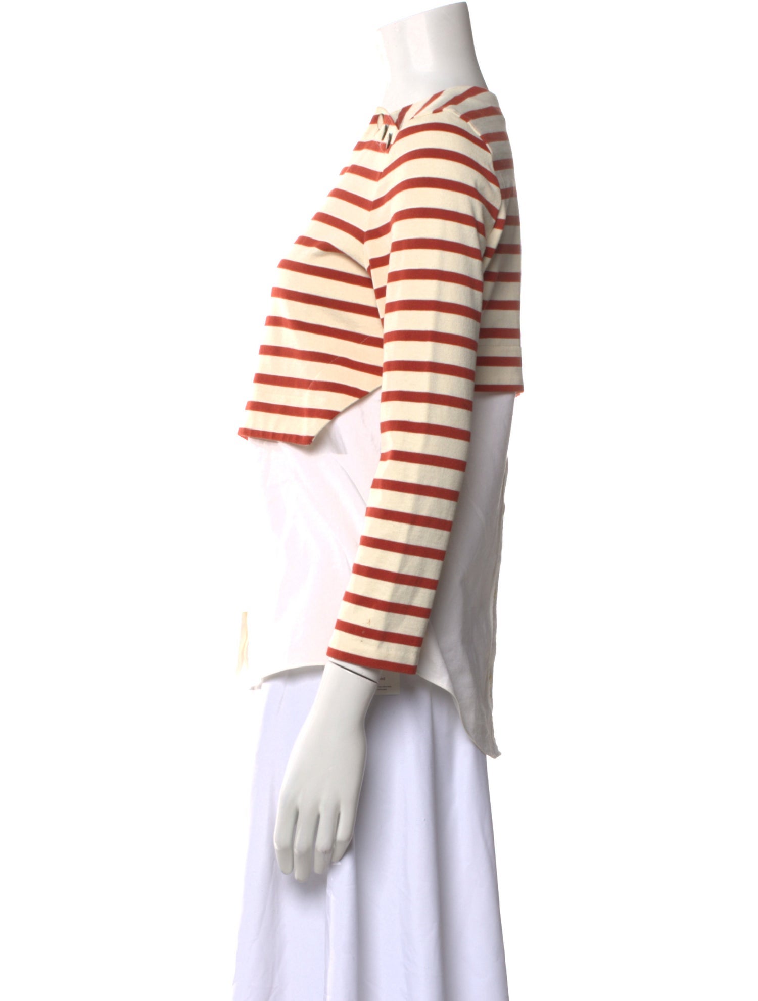 Veronica Beard Striped Crew Neck Top