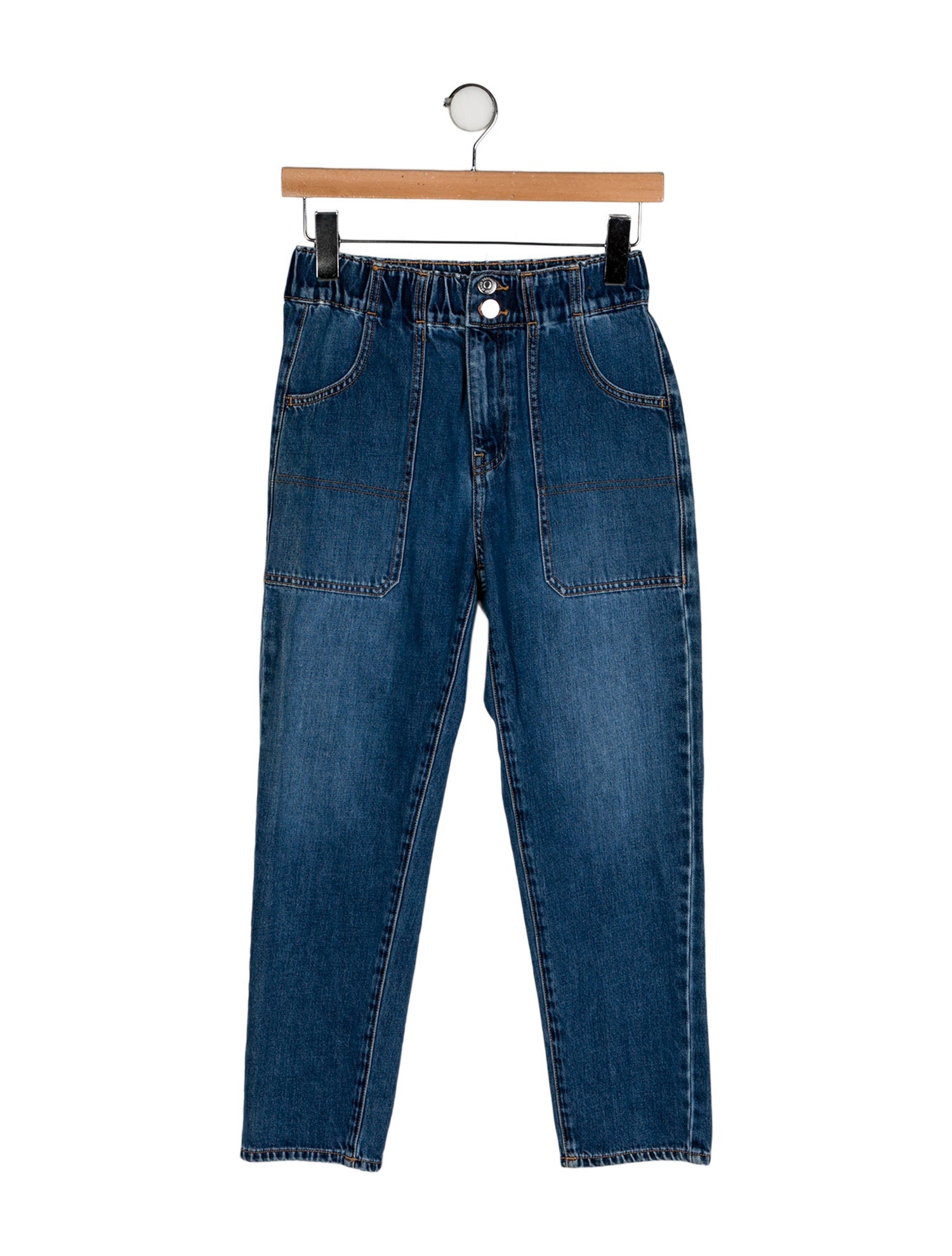 Veronica Beard Mid-Rise Straight Leg Jeans
