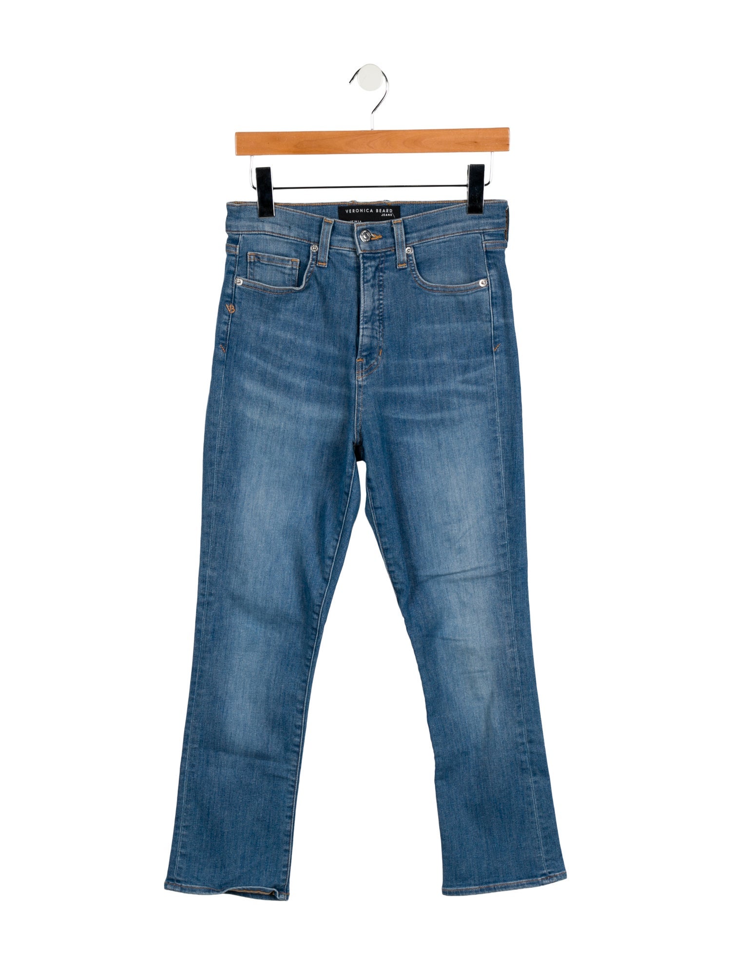 Veronica Beard High-Rise Straight Leg Jeans