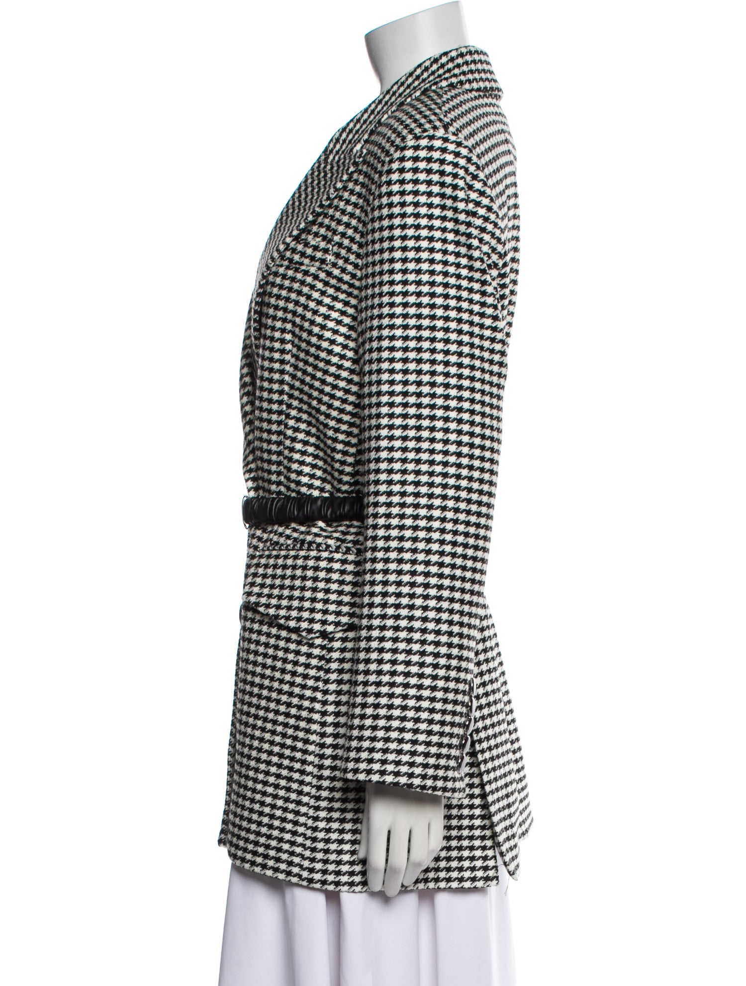 Veronica Beard Houndstooth Print Coat