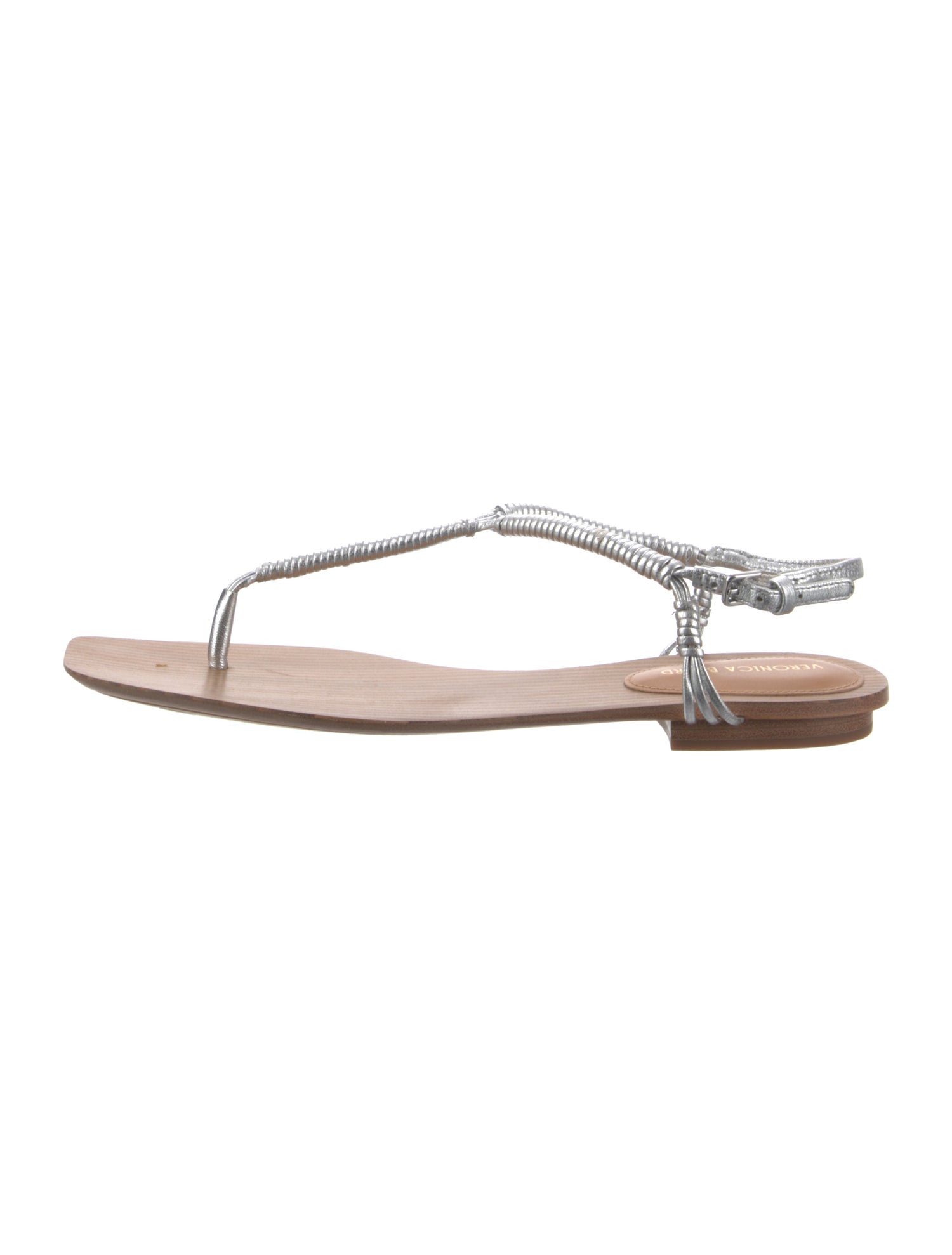 Veronica Beard Leather T-Strap Sandals