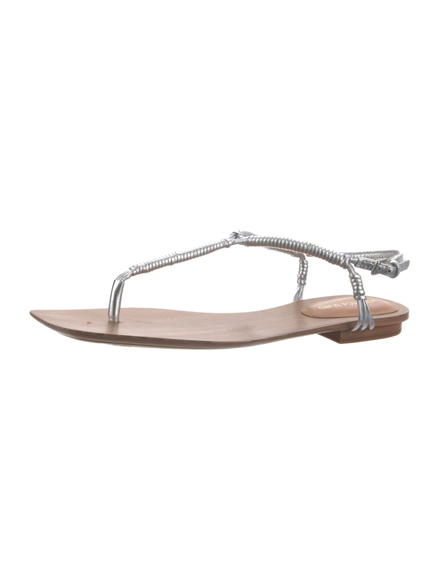 Veronica Beard Leather T-Strap Sandals