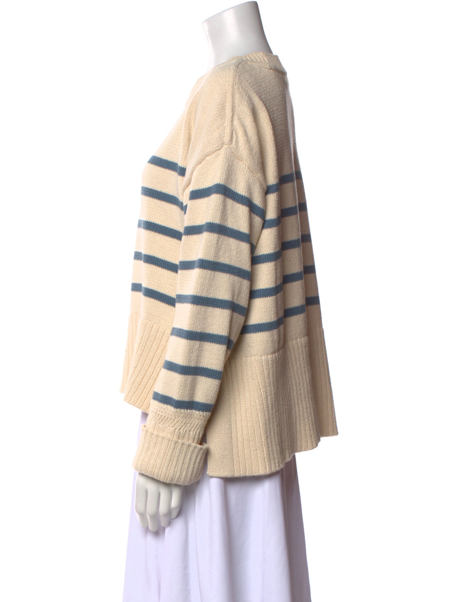 Veronica Beard Striped Crew Neck Sweater