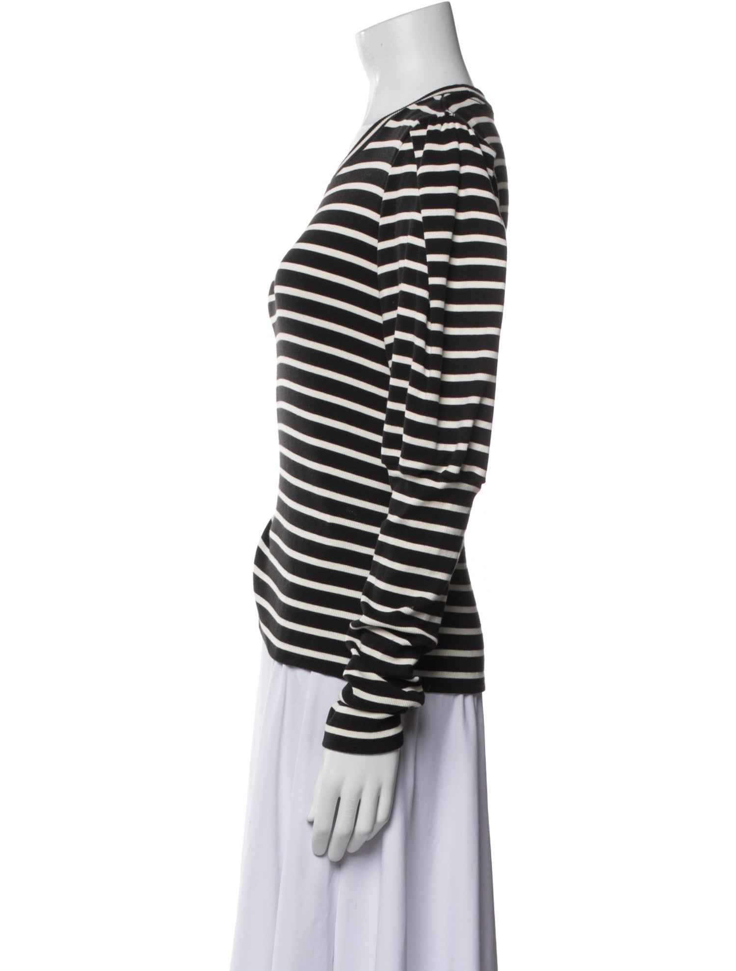 Veronica Beard Striped Crew Neck Sweatshirt