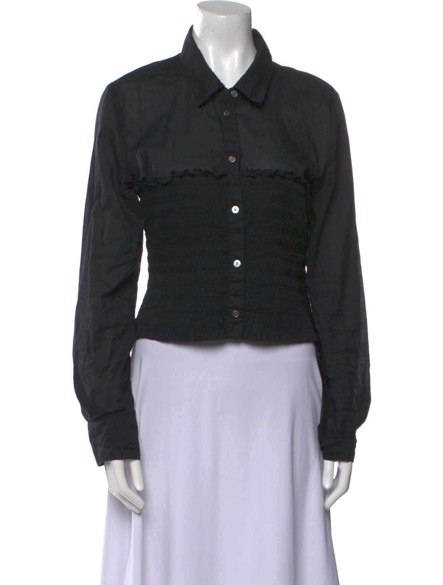 Veronica Beard Long Sleeve Button-Up Top