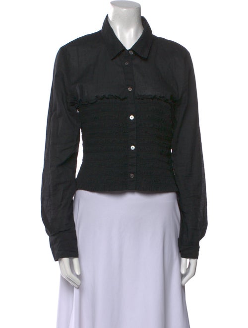 Veronica Beard Long Sleeve Button-Up Top