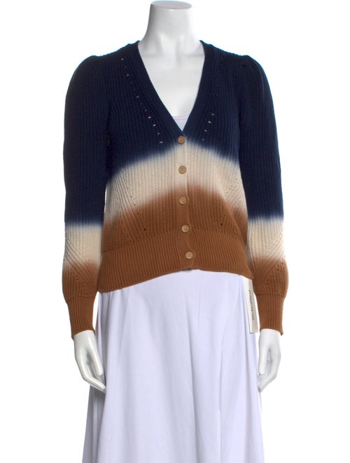 Veronica Beard Striped V-Neck Sweater