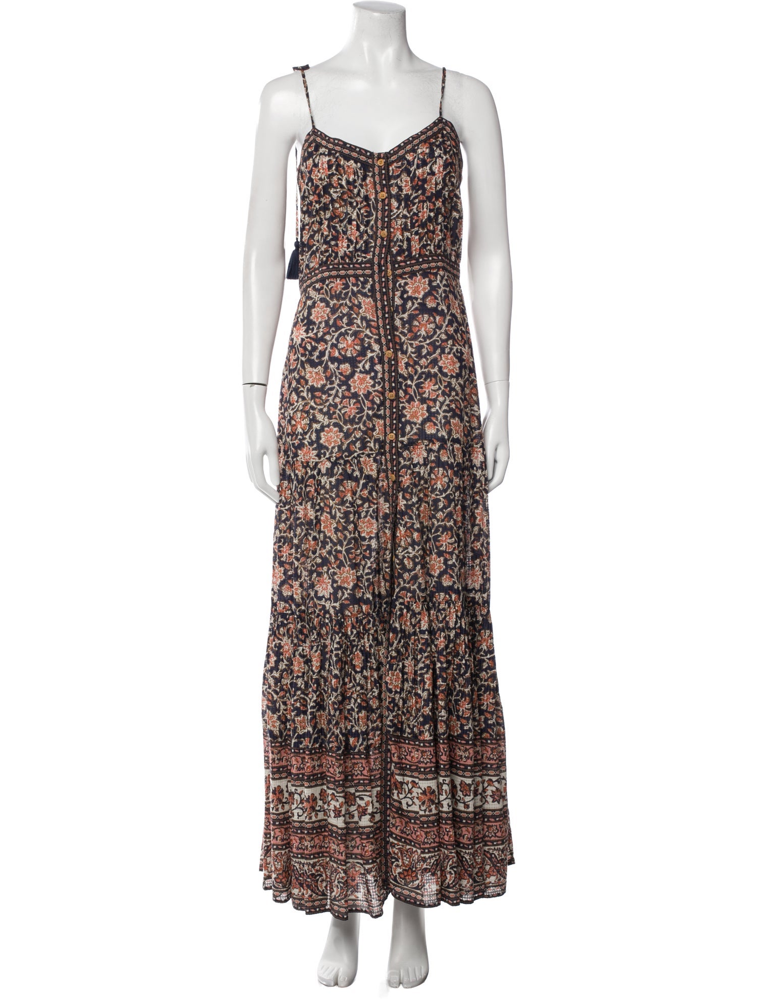 Veronica Beard Floral Print Long Dress