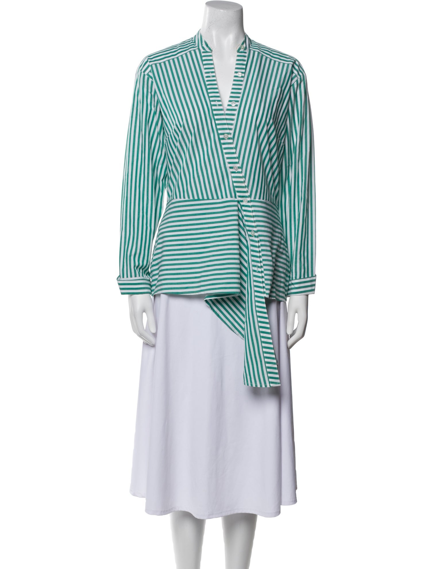 Veronica Beard Striped V-Neck Tunic