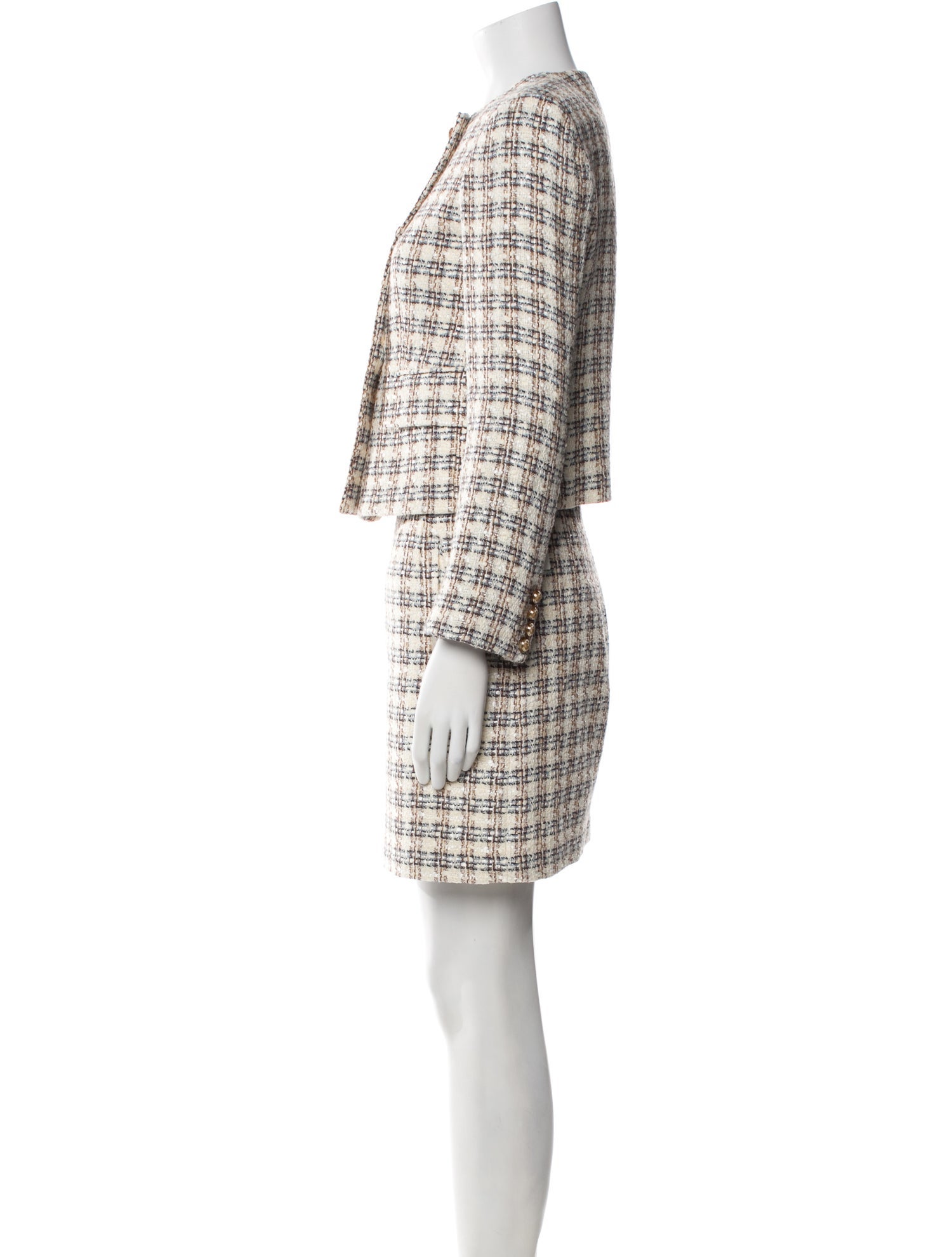 Veronica Beard Tweed Pattern Skirt Suit