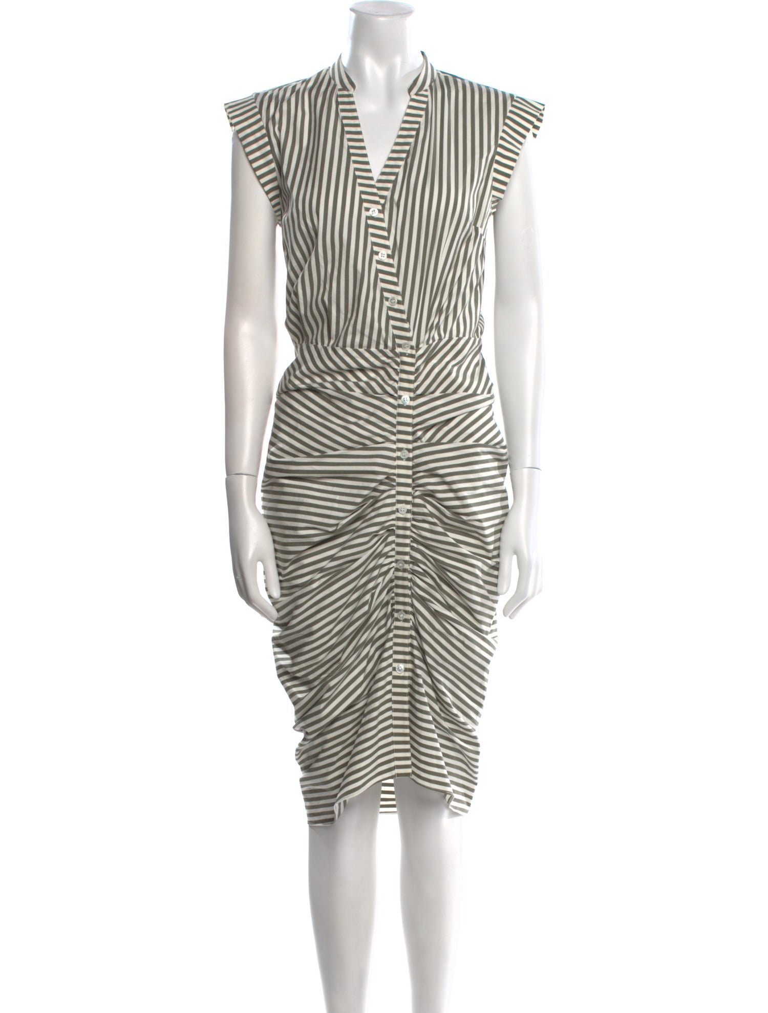Veronica Beard Striped Midi Length Dress
