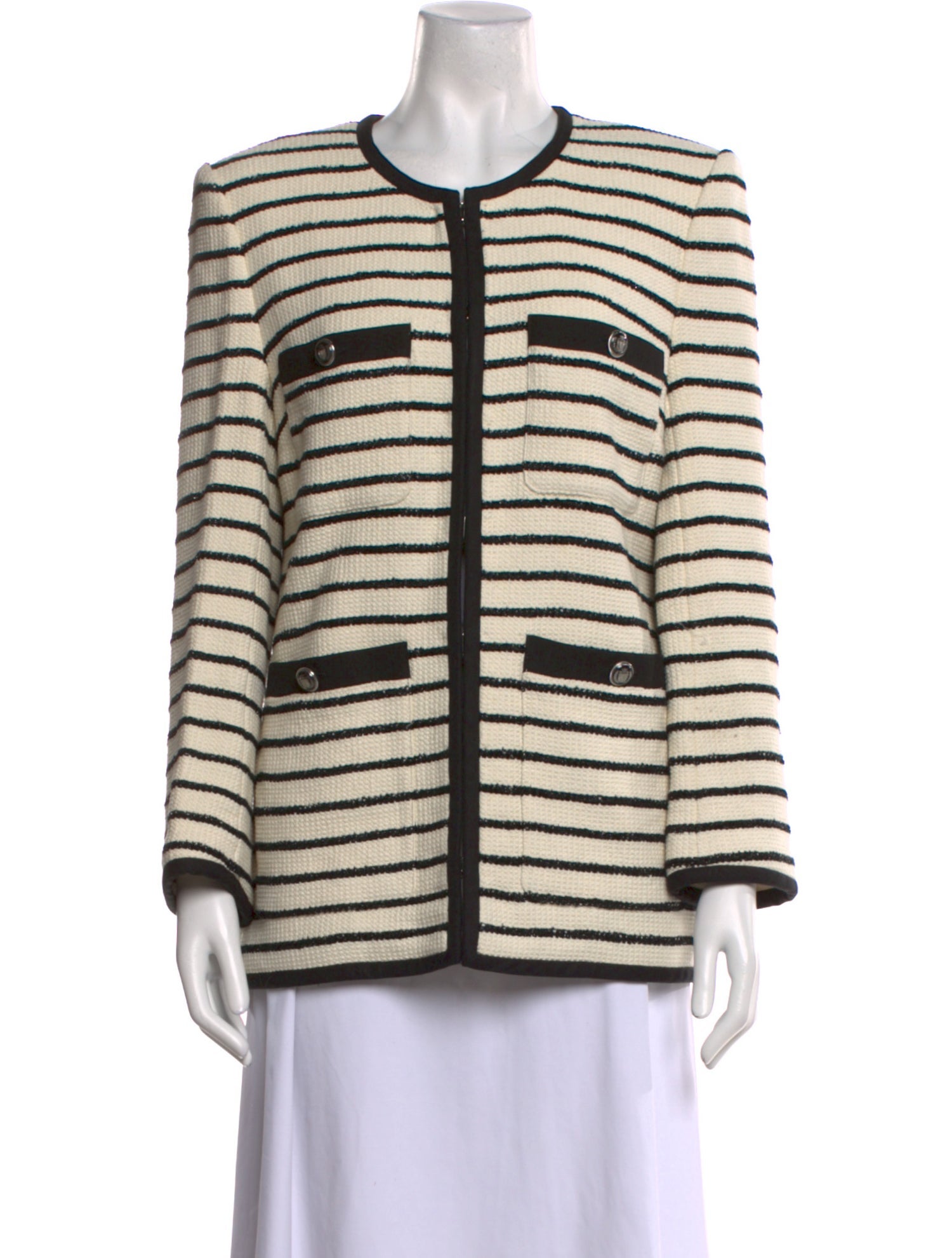 Veronica Beard Striped Crew Neck Sweater