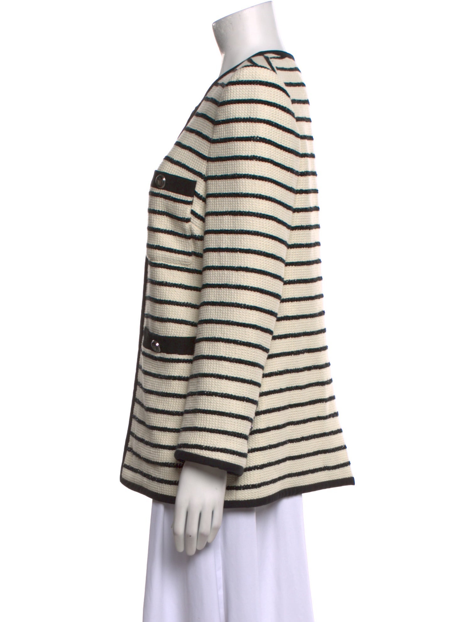 Veronica Beard Striped Crew Neck Sweater