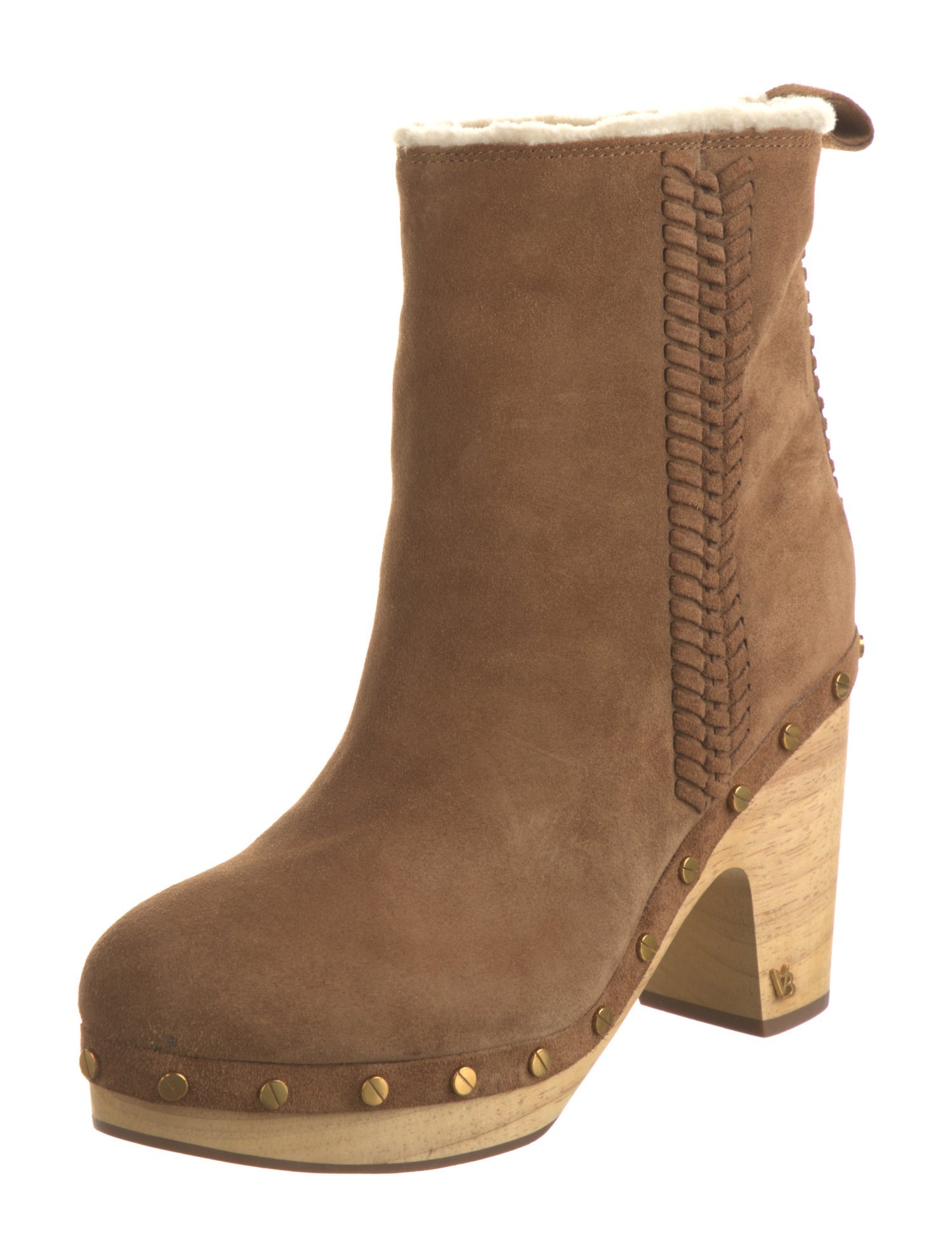 Veronica Beard Suede Studded Accents Boots