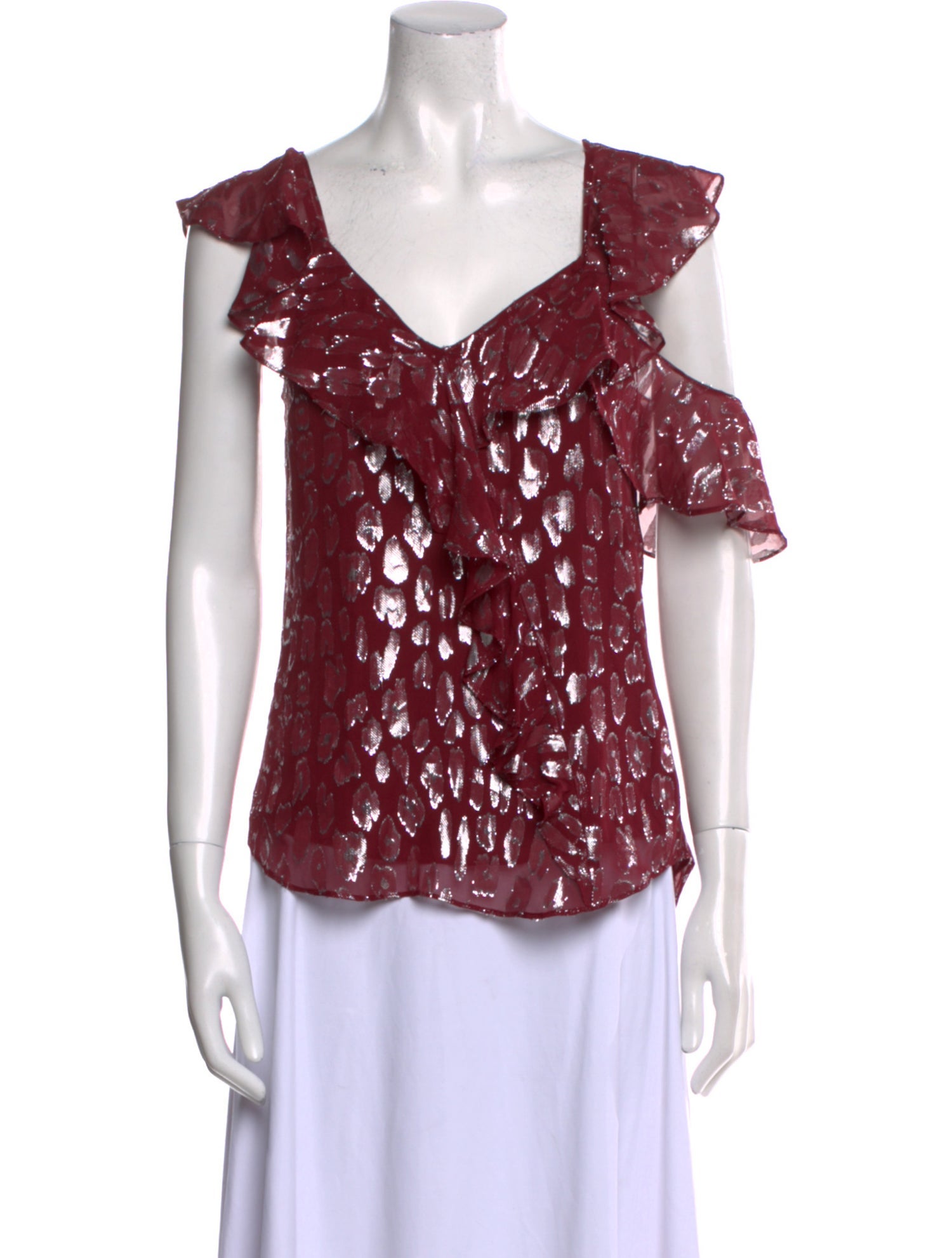 Veronica Beard Silk V-Neck Blouse w/ Tags