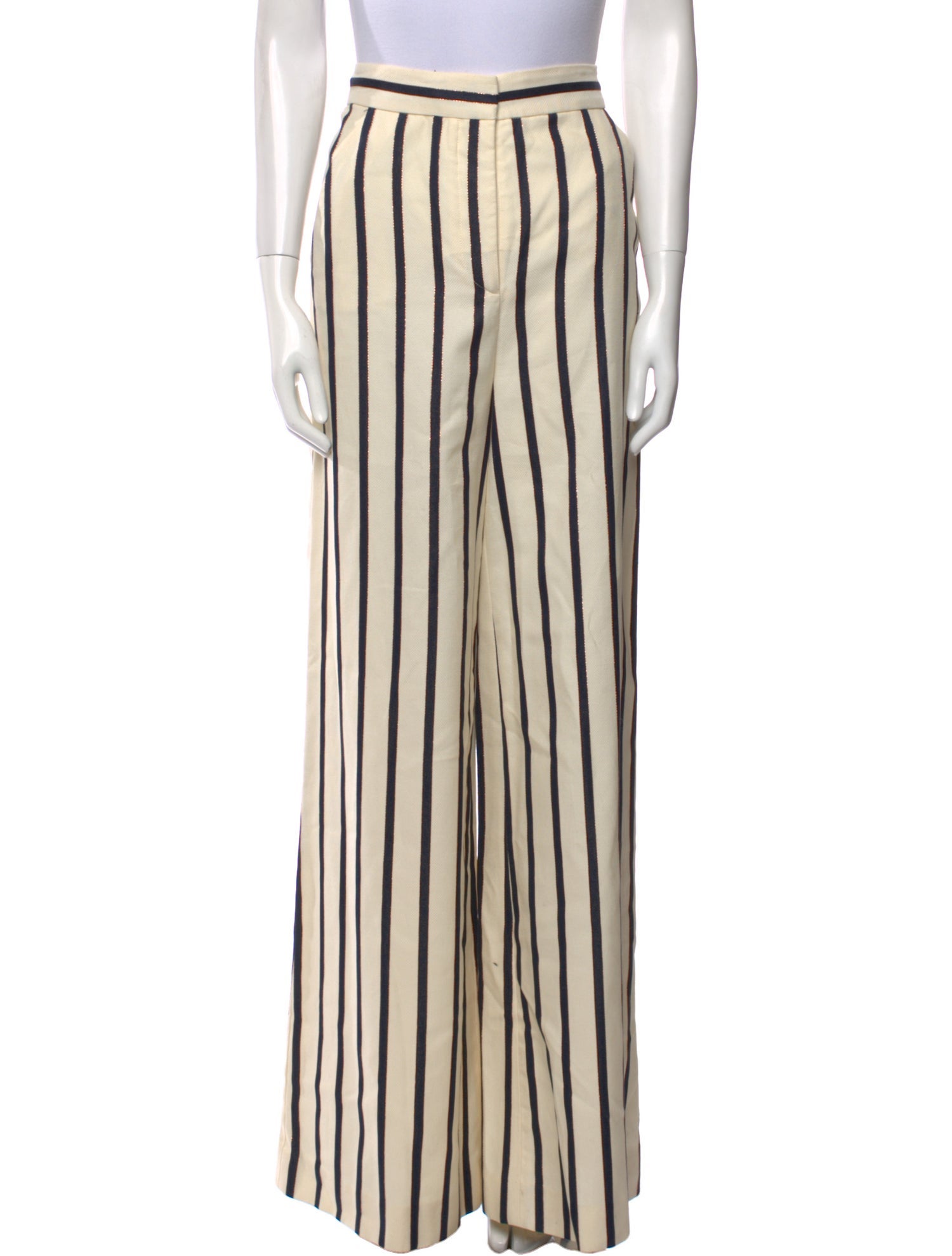 Veronica Beard Striped Wide Leg Pants