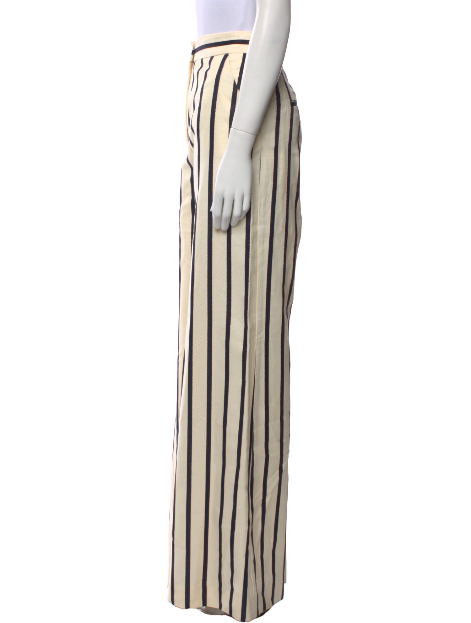 Veronica Beard Striped Wide Leg Pants