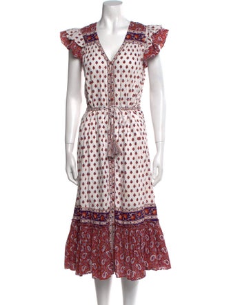 Veronica Beard Printed Midi Length Dress