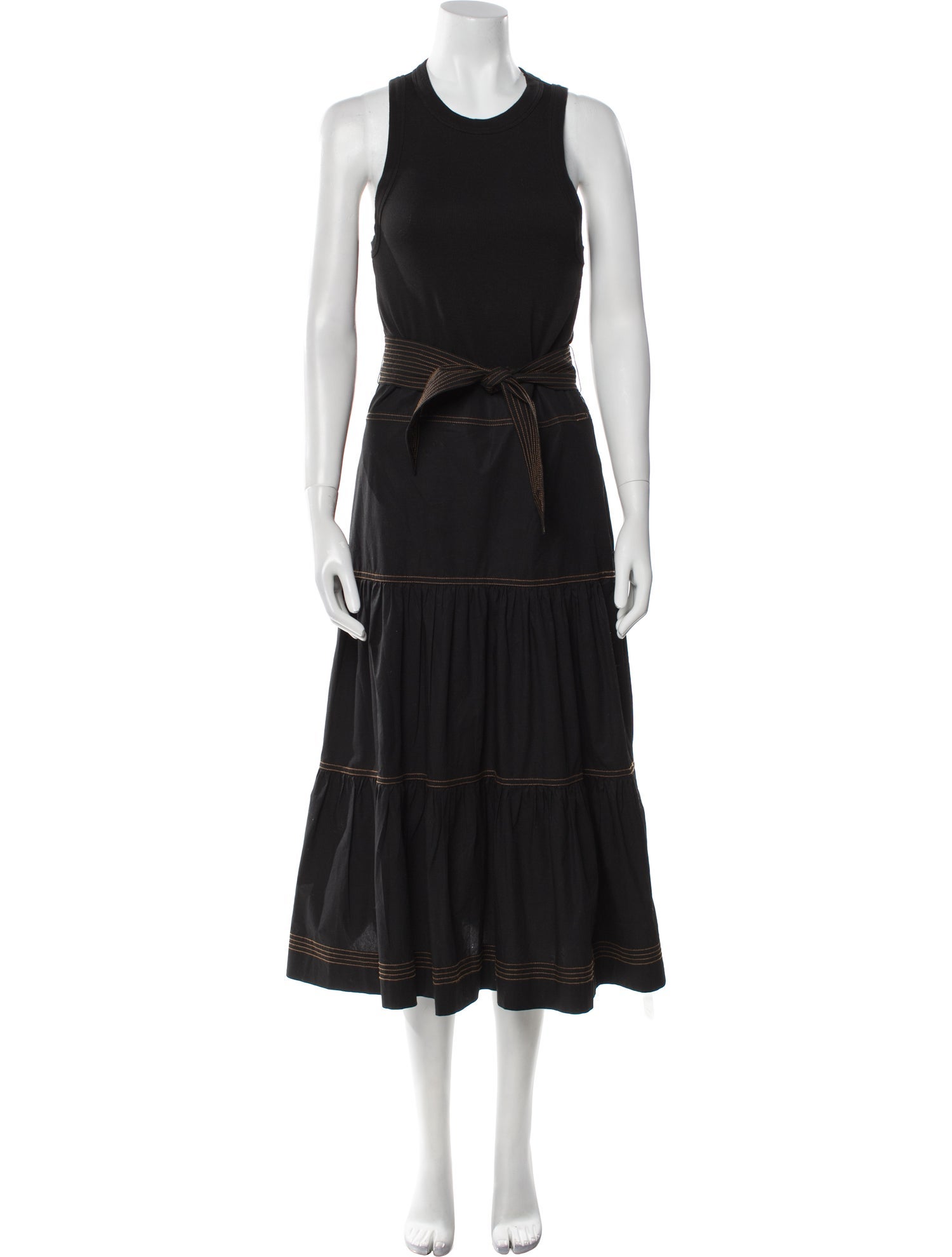 Veronica Beard Crew Neck Midi Length Dress