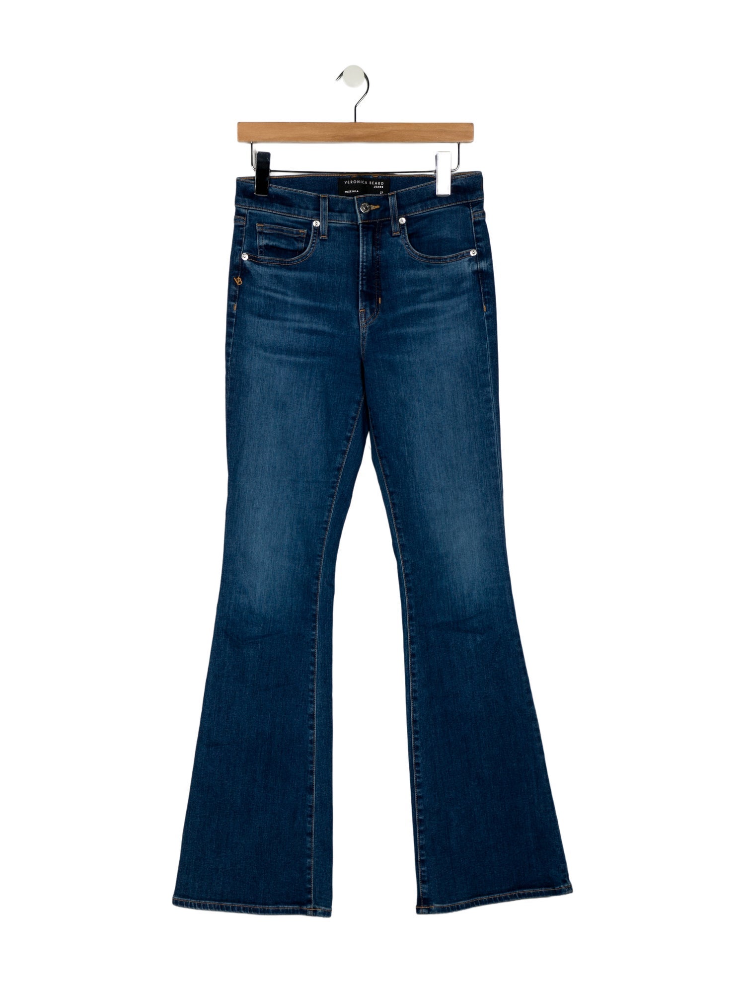 Veronica Beard Mid-Rise Wide Leg Jeans