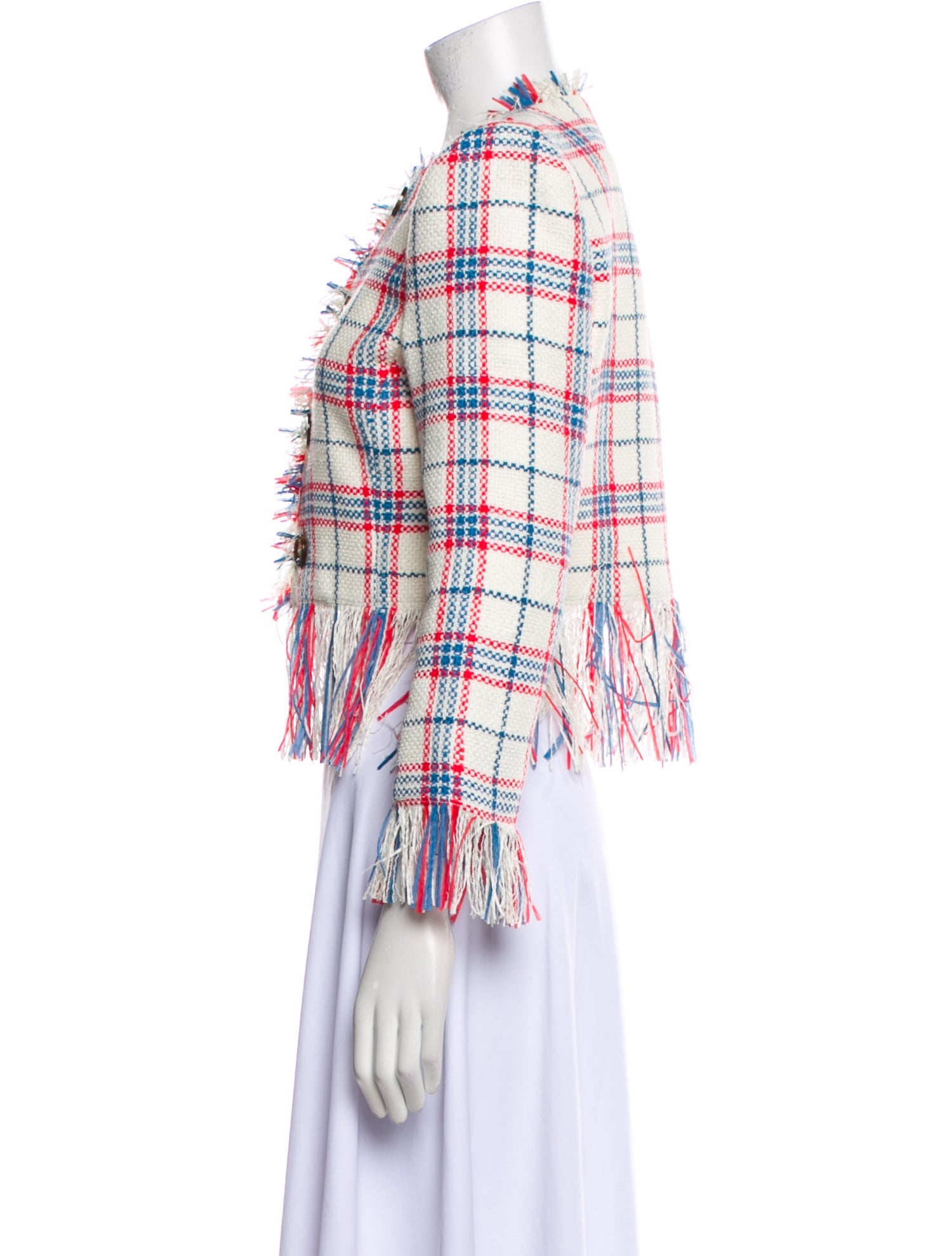 Veronica Beard Plaid Print Jacket