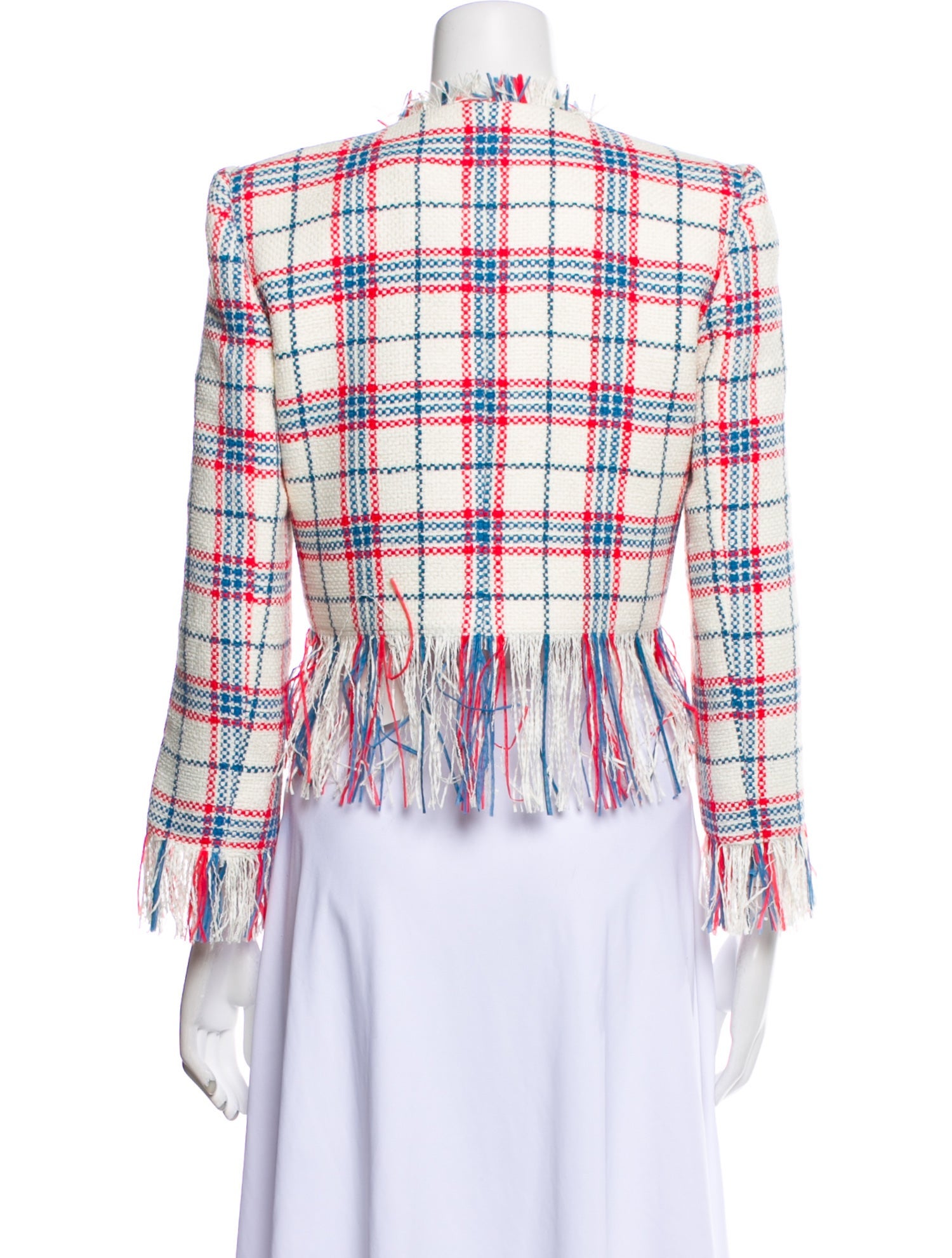 Veronica Beard Plaid Print Jacket