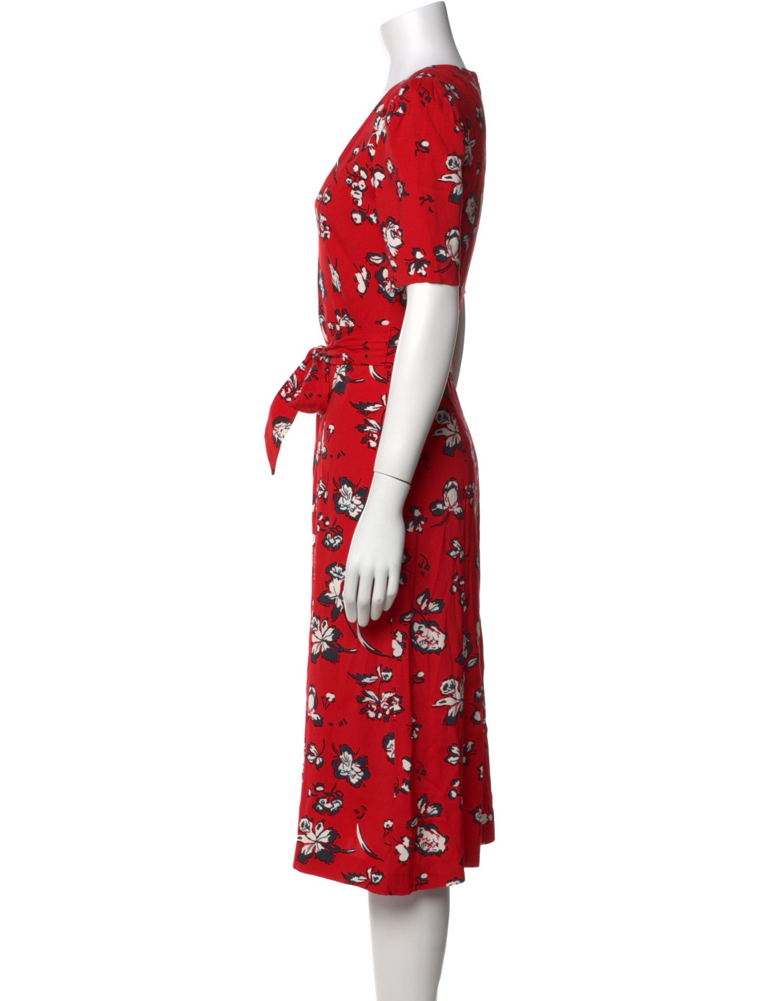 Veronica Beard Floral Print Midi Length Dress