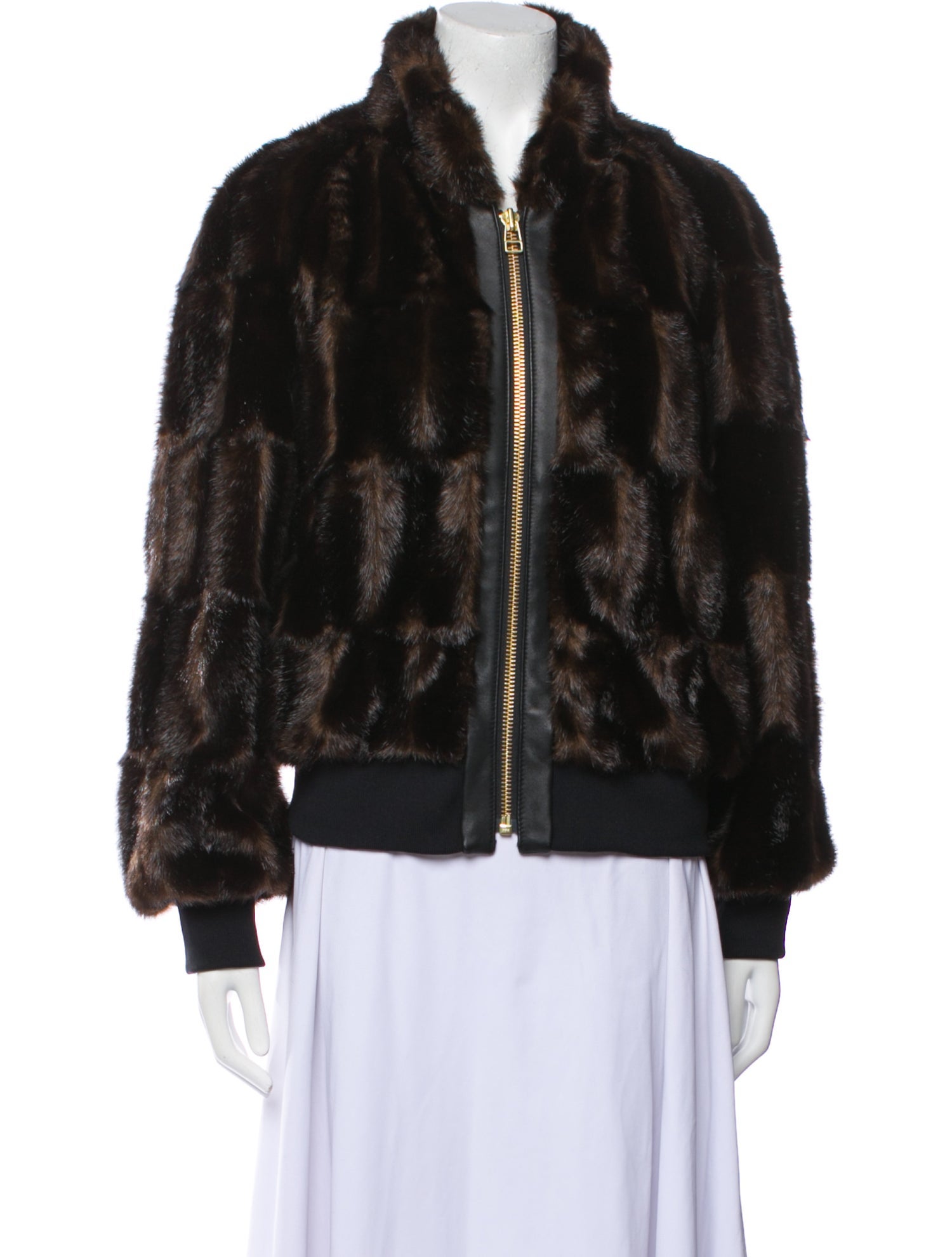 Veronica Beard Leather Faux Fur Jacket