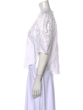 Veronica Beard Crew Neck Short Sleeve Top