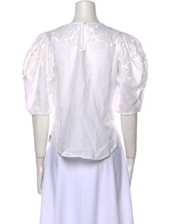 Veronica Beard Crew Neck Short Sleeve Top